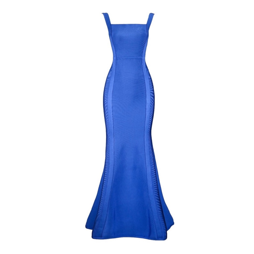 Backless bandage mermaid maxi dress gown.